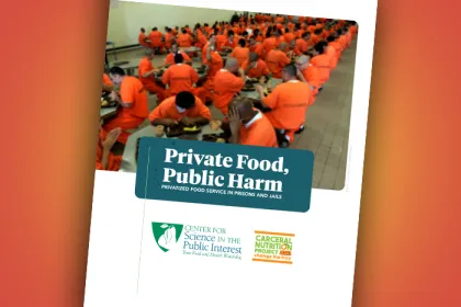 cover of CSPI carceral nutrition report