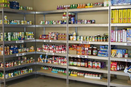 Food bank without fresh produce