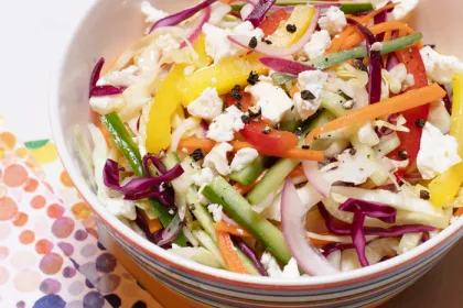 bowl of colorful slaw