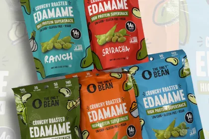 5 bags of The Only Bean crunchy edamame snacks