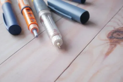 An assortment of injectable pens