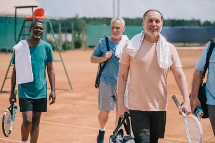 People playing tennis