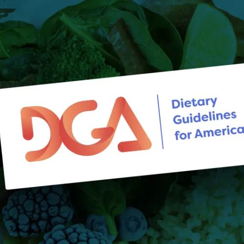 DGA logo overlayed on a salad