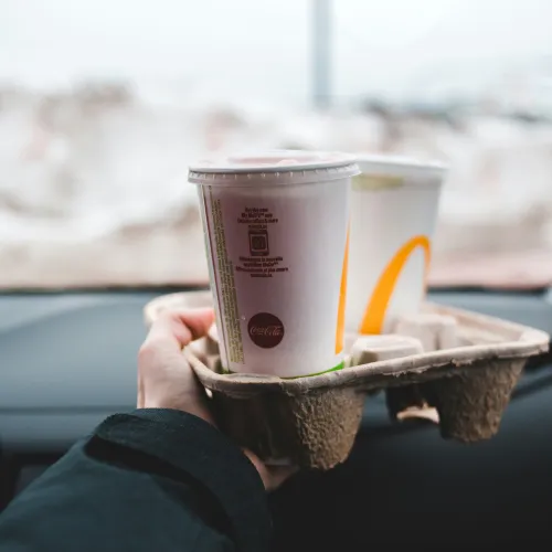 Two McDonald's sodas