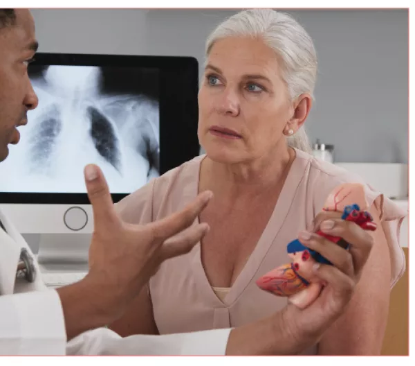 patient speaking to doctor