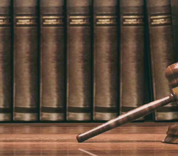 legal books and gavel