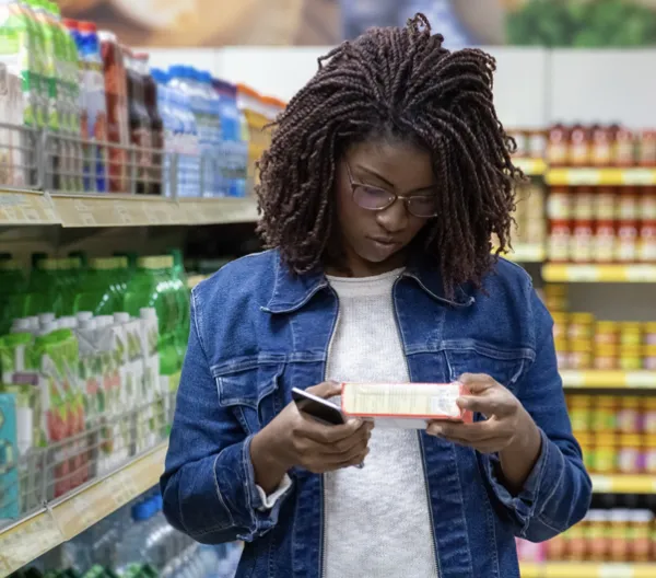 woman shopping in grocery store