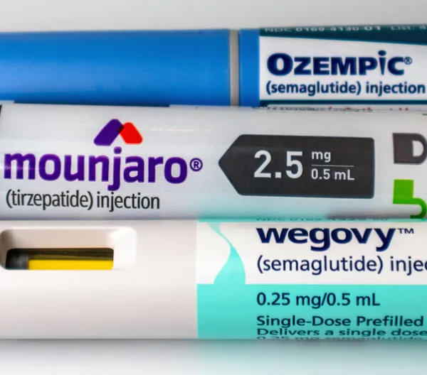 3 different injection pens of GLP-1 drugs