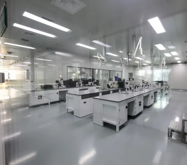 An empty laboratory in a testing facility