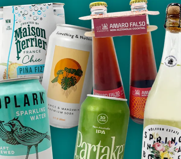 collage of non-alcoholic fun drinks