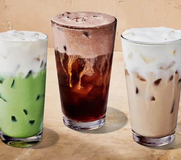 3 Starbucks drinks topped with protein phone
