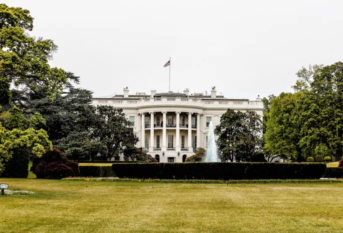 The White House and its lawn