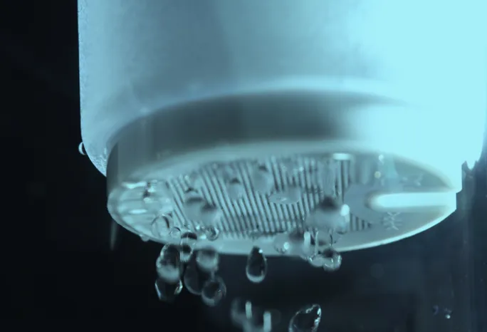 water dripping from filter