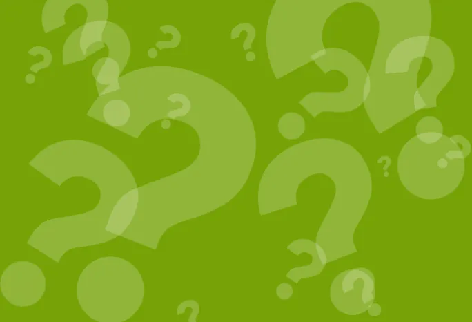 question marks on green background