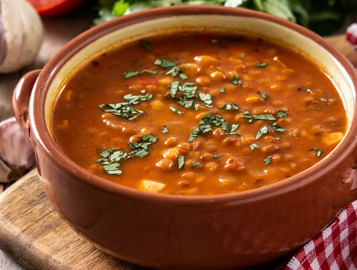 a bowl of bean soup