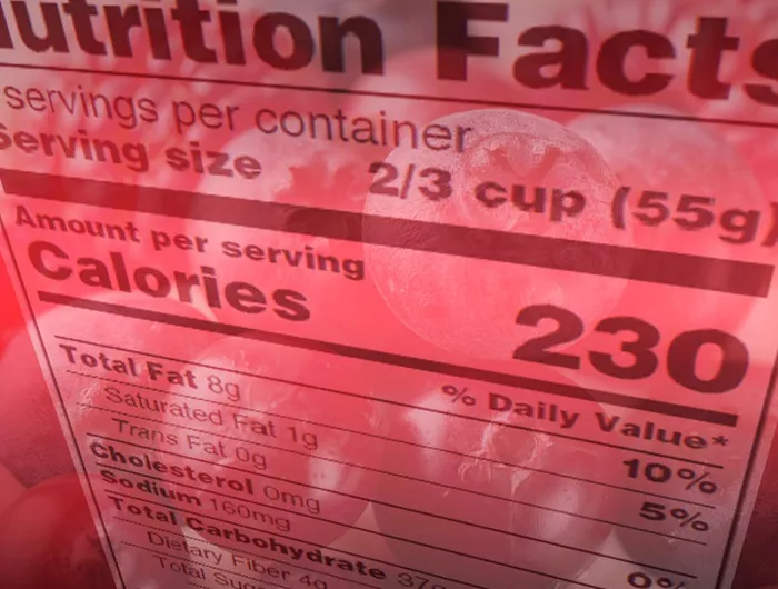 nutrition facts label