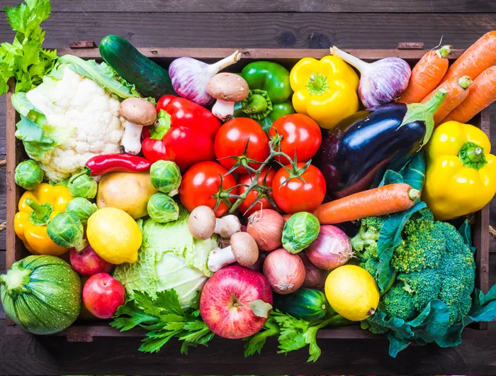 fresh fruit and vegetables