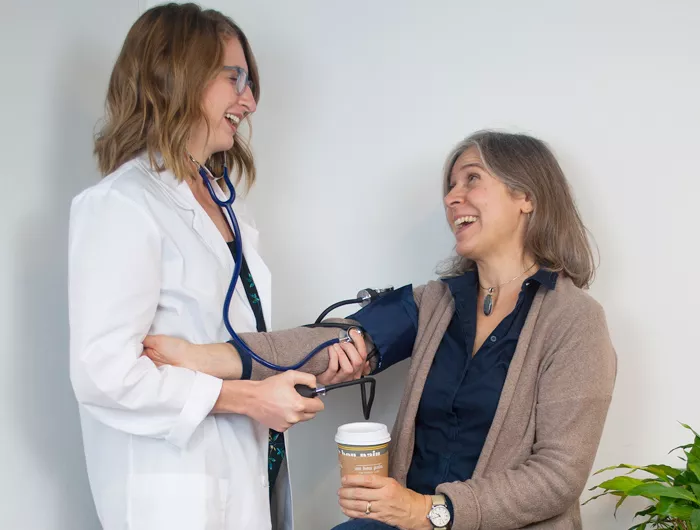 the wrong way to take someone's blood pressure