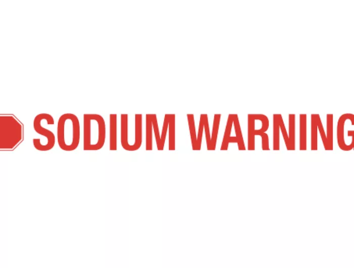 Sodium warning label