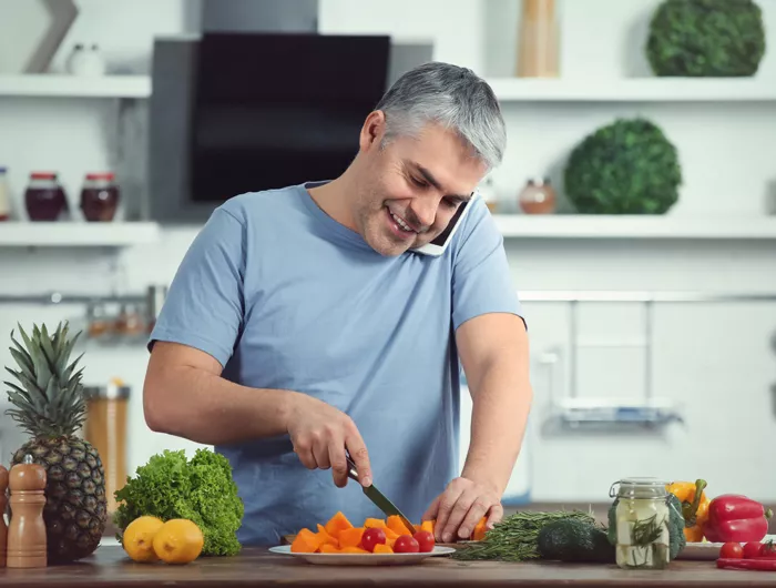 man cooking