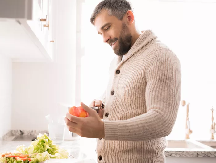 man cooking