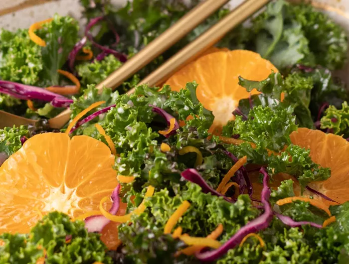 citrus and winter greens salad