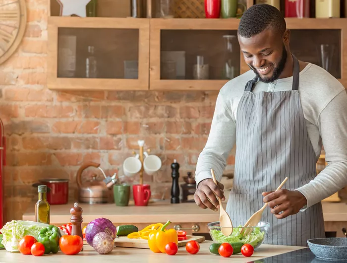 man cooking