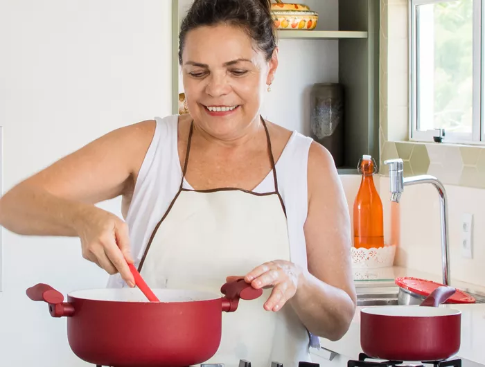 woman cooking