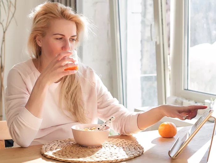 woman eating