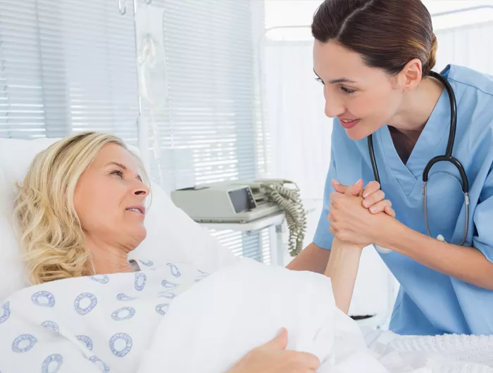 woman with doctor