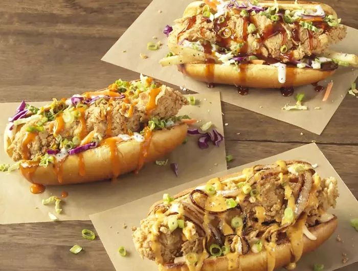 Buffalo Wild Wings 3 different flavors of bird dogs