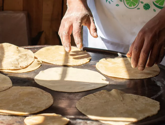 making tortillas