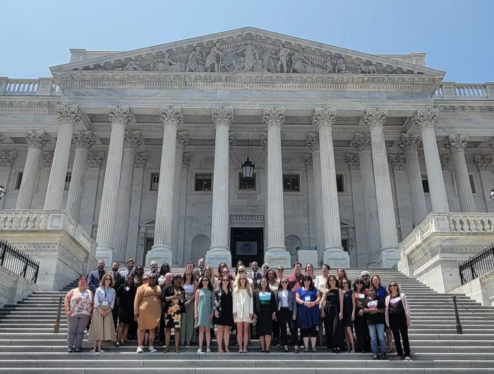 CSPI staff photo in front of the U.S. Capitol Building east front.