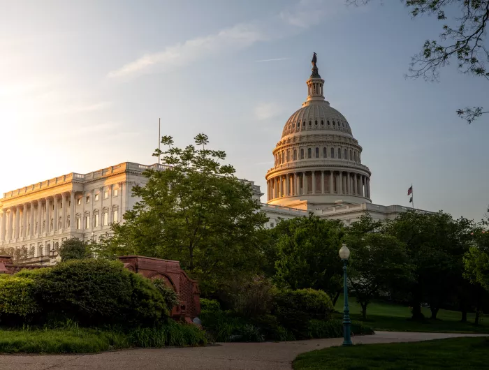 Early morning view of the US Capitol Building