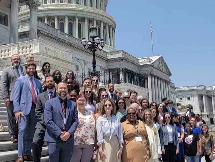 CSPI staff members with the U.S. Capitol Building in the background