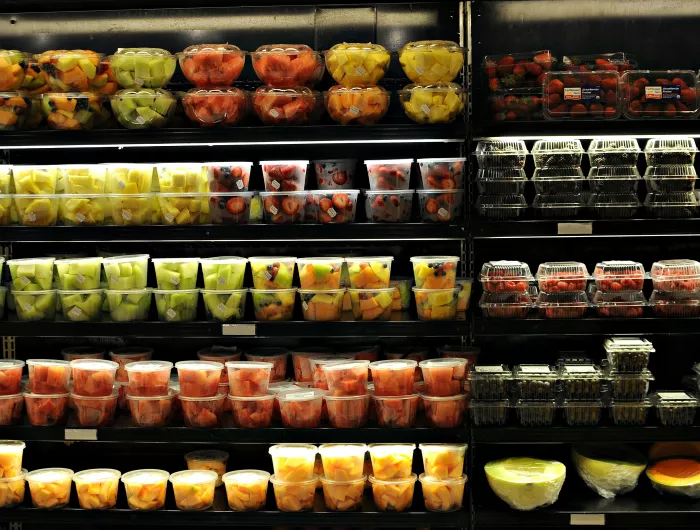 Packaged, pre-cut fruit