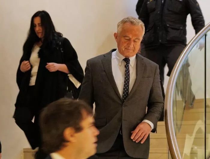 November 13, 2021 - Milan, Italy - Robert F. Kennedy Jr holds a press conference against the vaccine passport introduced in Italy to fight the Covid 19 pandemic