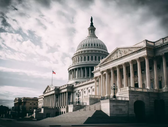 The Capitol Building on a cloudy day