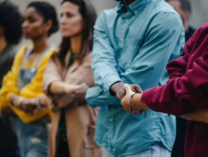 Advocates join hands to show strength against adversity