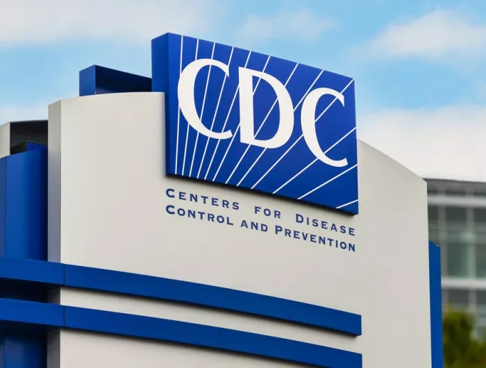 The sign in front of the CDC building