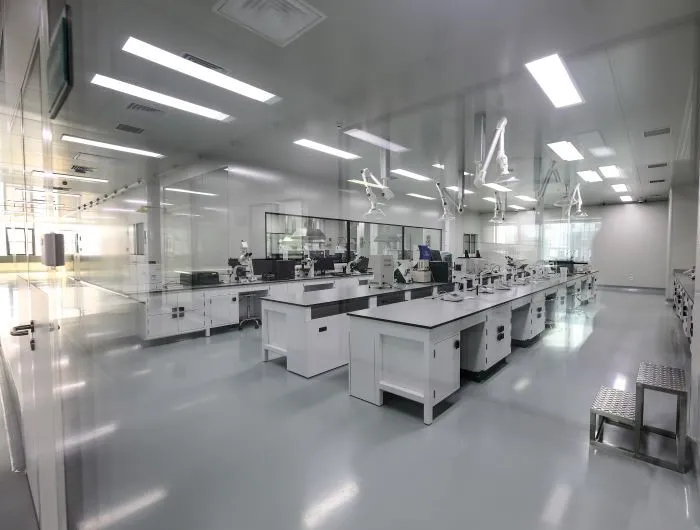 An empty laboratory in a testing facility