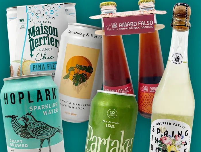 collage of non-alcoholic fun drinks