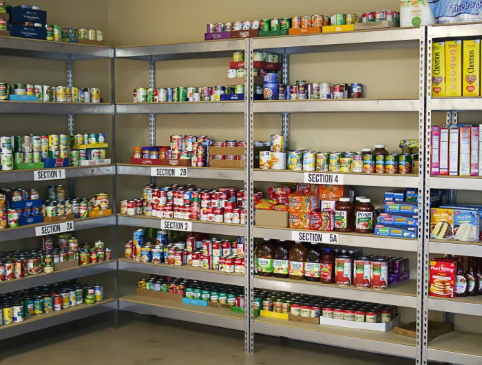 Food bank without fresh produce