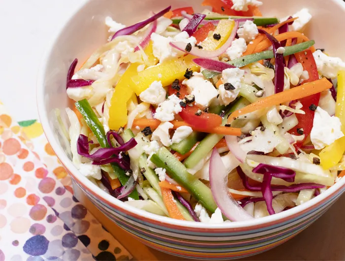 bowl of colorful slaw