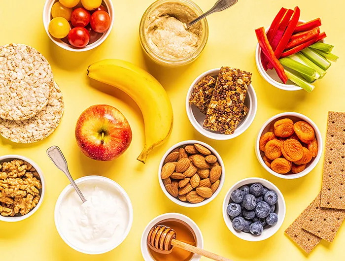 Assortment of healthy snacks