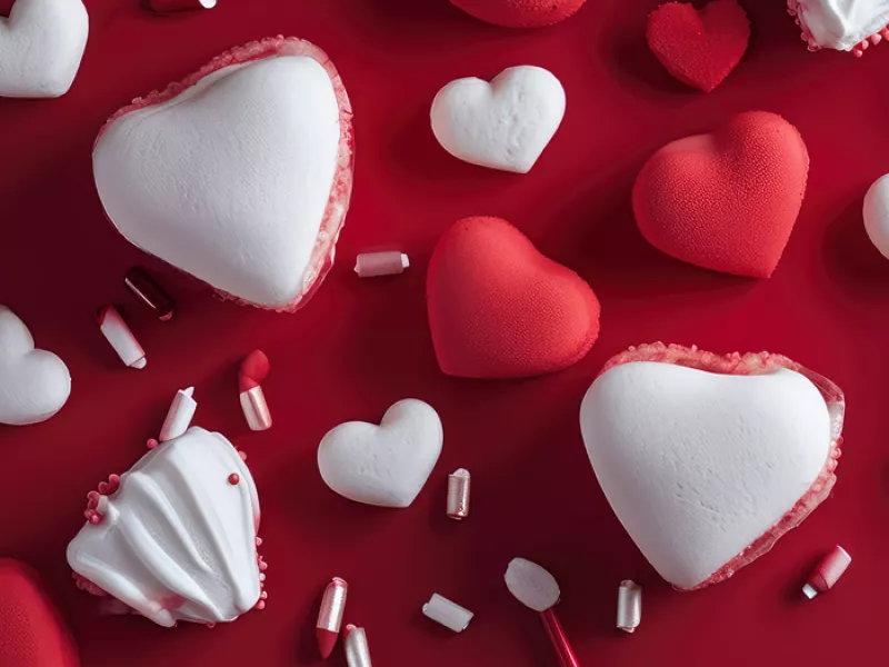 Valentine candy containing red 3 food dye