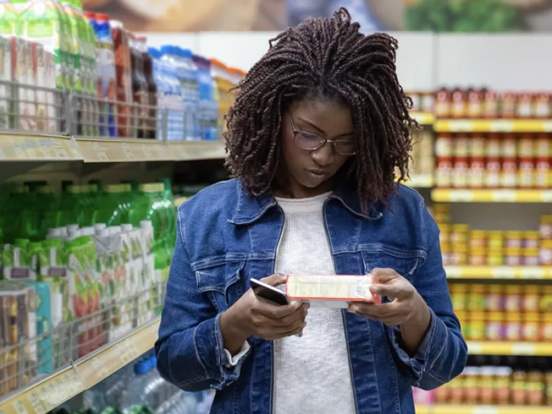 woman shopping in grocery store