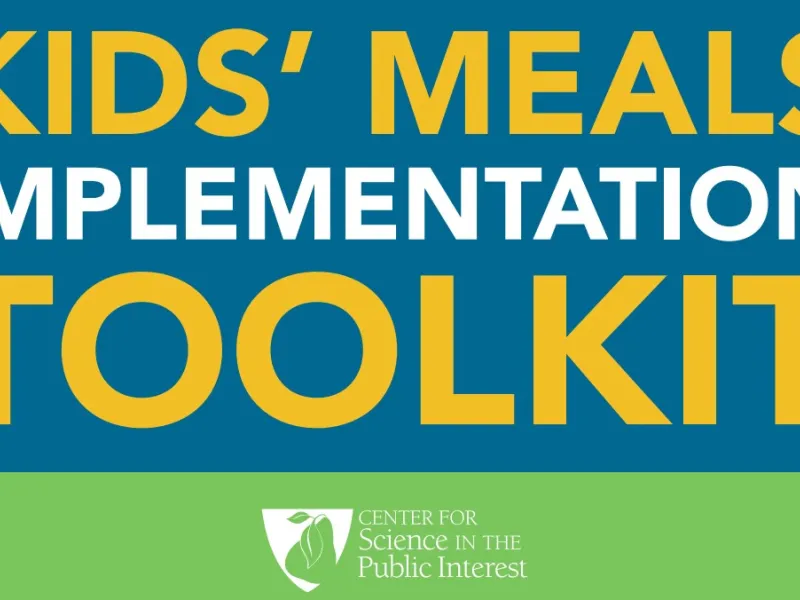 Kids Meals Implementation Toolkit Cover Page
