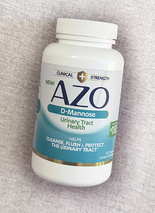 bottle of AZO d-mannose