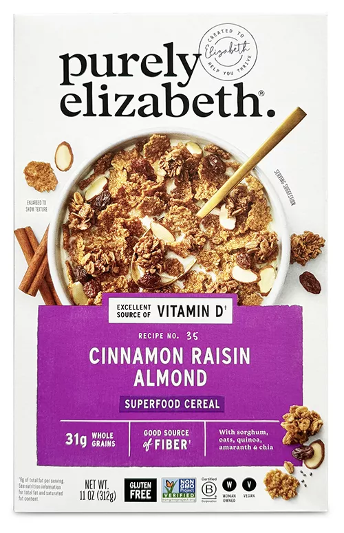 purely elizabeth cinnamon raisin almond cereal